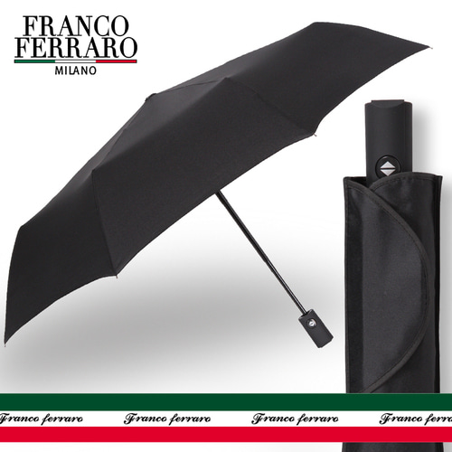프랑코페라로 3단 블랙 완전자동 우산